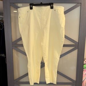 Mario Serrani Light Yellow Striped Pants